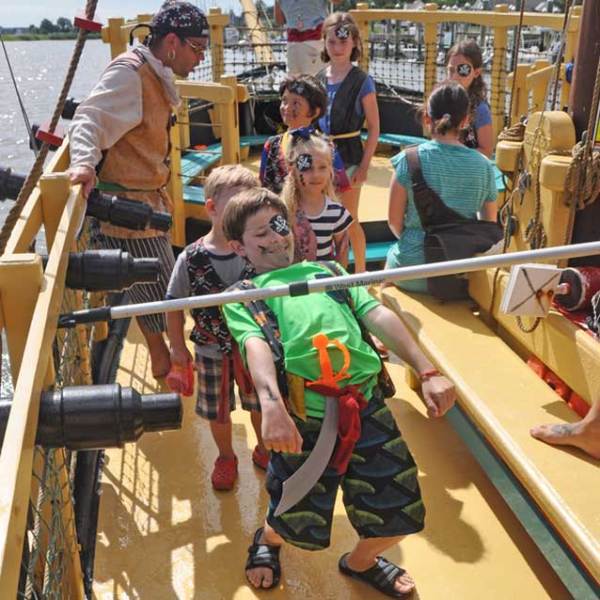 a group of people on a boat